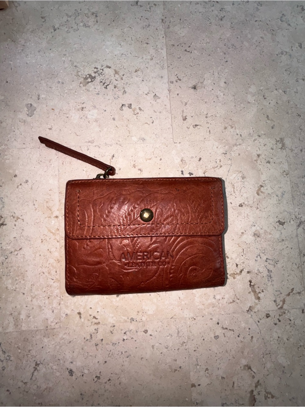 Embossed Leather Small  Wallet